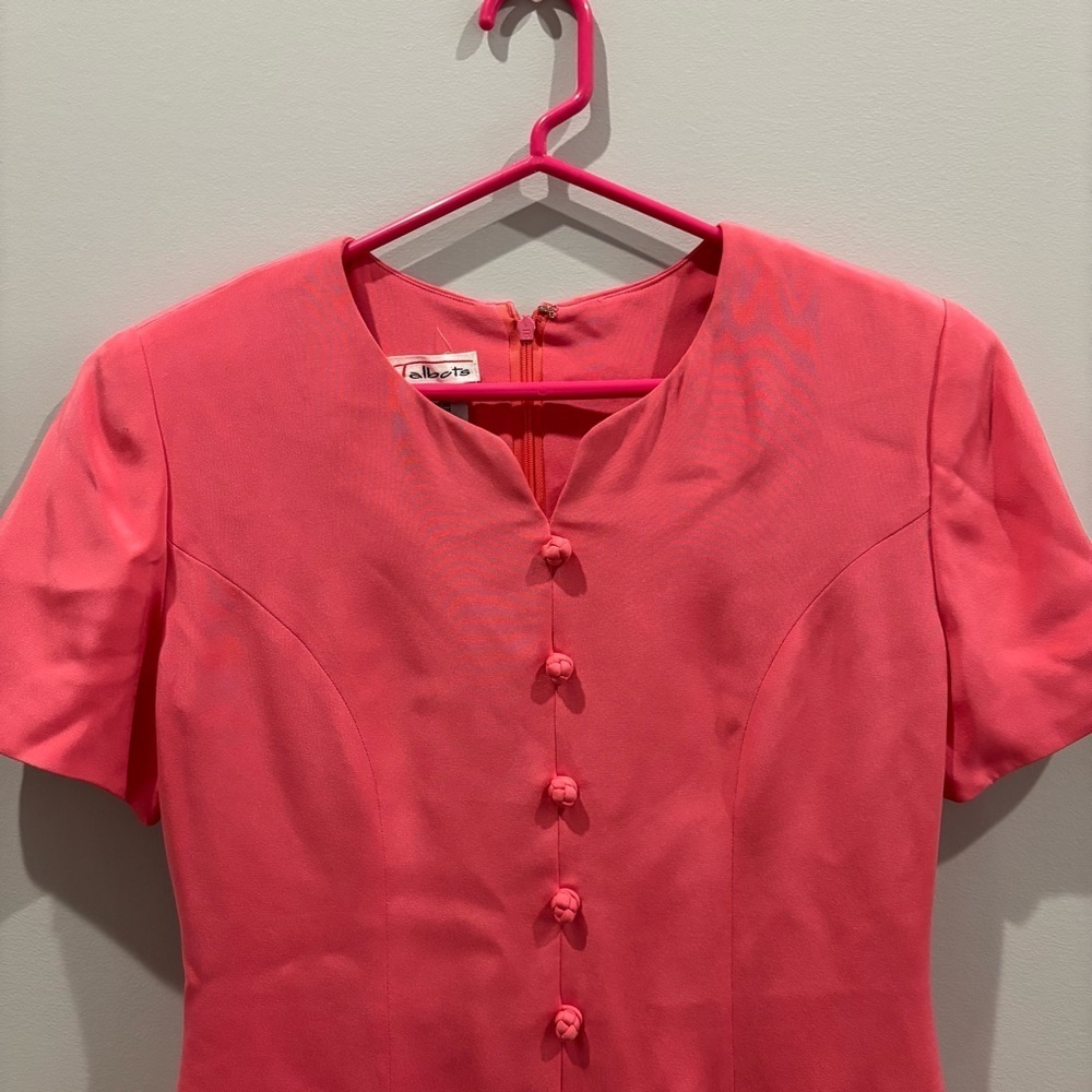 Talbots Vintage Bubble Gum Pink Dress - Picture 3 of 5
